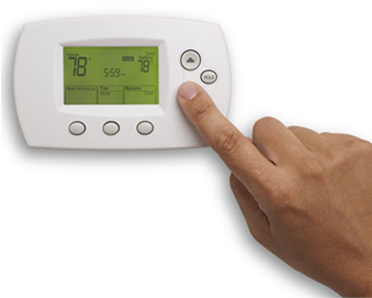 Finger pressing thermostat